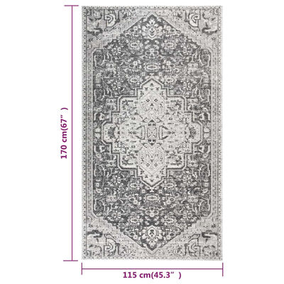 vidaXL Vanjski tepih ravno tkanje 115 x 170 cm svjetlosivi