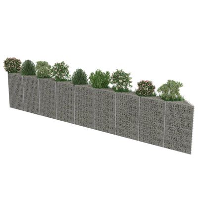 vidaXL Gabionski zid od pocinčanog čelika 630 x 30 x 100 cm