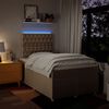 vidaXL Krevet box spring s madracem krem 120 x 190 cm od tkanine