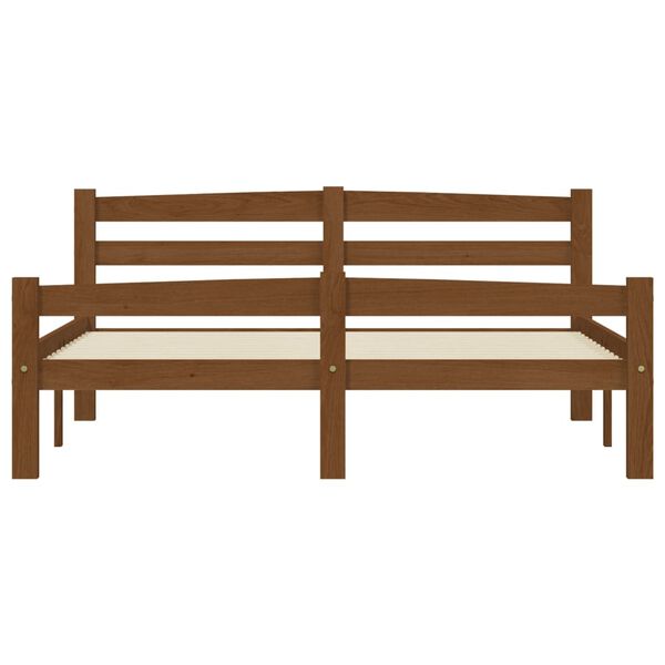 vidaXL Okvir za krevet od masivne borovine boja meda 120 x 200 cm