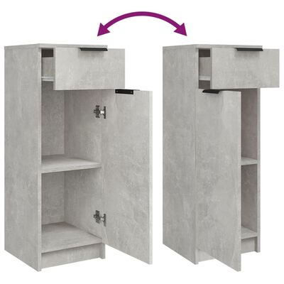 vidaXL 5-dijelni set kupaonskih ormarića siva boja betona drveni