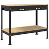 vidaXL Radna klupa Crna 114 x 54 x 91 cm Projektirano drvo i metal