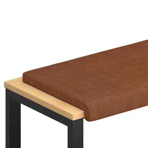 vidaXL Jastučić za klupu Umjetna koža Smeđa Dubina 35 cm