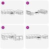 vidaXL Set vanjskih sofa s jastukom 8 pcs Prirodna i svijetlo siva