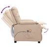 vidaXL Električna masažna fotelja od tkanine krem