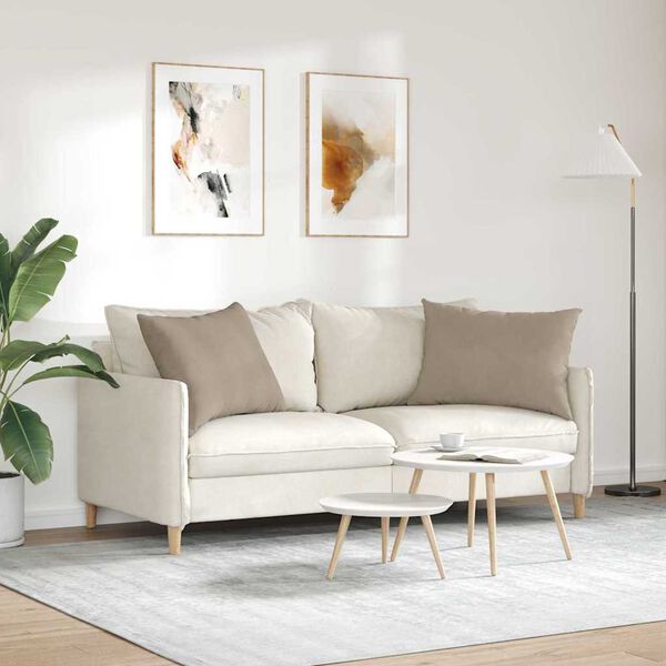 vidaXL Jastučići za sofu 2 pcs Sivo-smeđa 70 x 50 cm tkanina