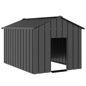 vidaXL Kućica za pse s krovom 113x153x101 cm pocinčani čelik