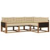 vidaXL Set vanjskih sofa s jastukom 4 pcs Prirodna i bež