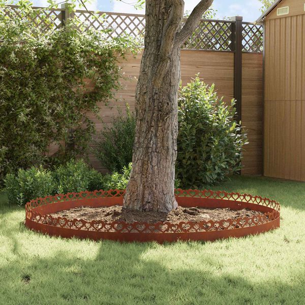 vidaXL Rubnjaci za travnjak 30 pcs Rđa 103 x 0,05 x 22 cm