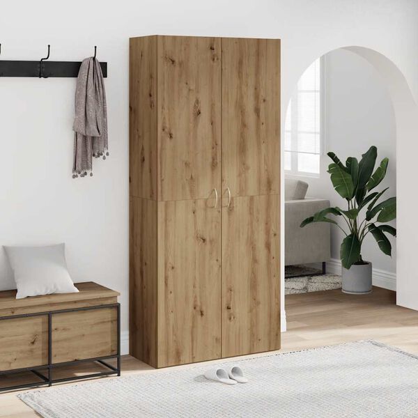 vidaXL Ormarić za cipele boja hrasta 80x35,5x180 cm konstruirano drvo