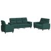 vidaXL Set sofe 3 pcs Tamnozelena Tkanina