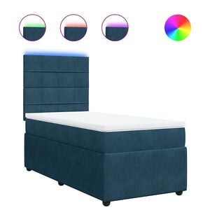 vidaXL Box spring krevet s madracem plavi 80 x 200 cm bar&scaron;unasti