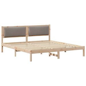 vidaXL Krevetna konstrukcija s uzglavljem Sivo-smeđa 180 x 200 cm