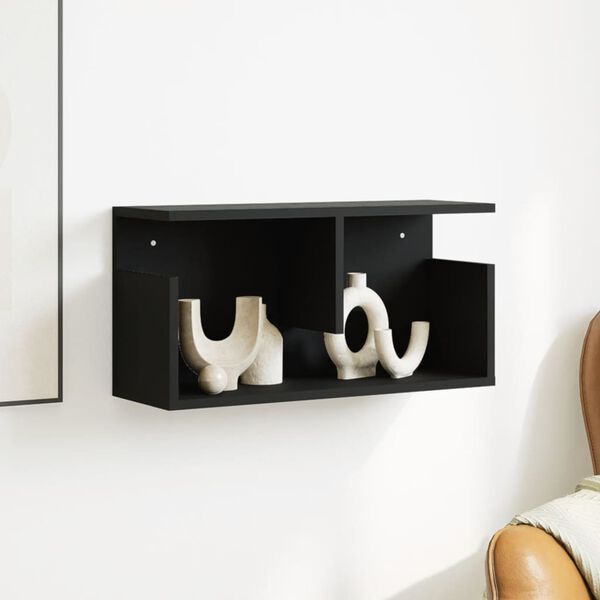 vidaXL Zidni ormarić 60 x 20 x 30 cm crni od konstruiranog drva