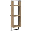 vidaXL Polica na zidu s policom Umjetnički hrast 30 x 25 x 100 cm