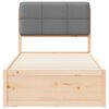 vidaXL Krevetni okvir s tapiciranim uzglavljem Svijetlo siva