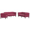 vidaXL 3-dijelni set sofa crvena boja vina bar&scaron;unasti