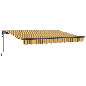 vidaXL Povlačivi tende Žuta i Siva 250 x 200 cm tkanina