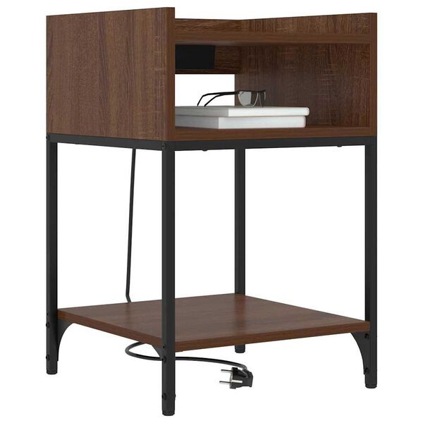 vidaXL Noćni ormar Smeđi hrast 40 x 40 x 61 cm Konstruirano drvo