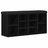 vidaXL Klupa za cipele Crni hrast 102 x 32 x 50 cm Konstruirano drvo