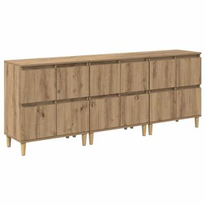 vidaXL Komode 3 kom. Umjetnički hrast 60 x 35 x 70 cm