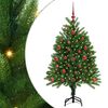 vidaXL Božićno drvce s 150 LED svjetlima s stalakom Zelena 120 cm PE