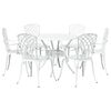 vidaXL Vrtni set za objed 7 kom. Bijelo Aluminij