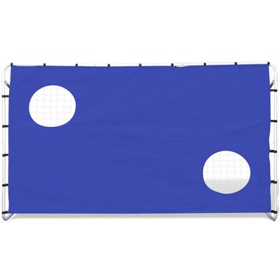 Nogometni gol sa zidom za ciljanje čelični 240 x 92 x 150 cm