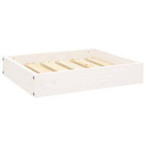 vidaXL Krevet za pse bijeli 51,5x44x9 cm od masivne borovine