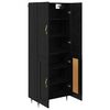 vidaXL Highboard Zidne Crni hrast 69,5 x 34 x 180 cm Konstruirano drvo
