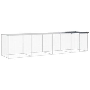vidaXL Kavez za koko&scaron;i s krovom antracit 403x98x90 cm pocinčani čelik