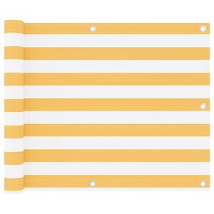 vidaXL Balkonski zastor bijelo-žuti 75 x 300 cm od tkanine Oxford