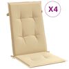 vidaXL Jastuci za stolice 4 kom pro&scaron;arano bež 120x50x4 cm od tkanine