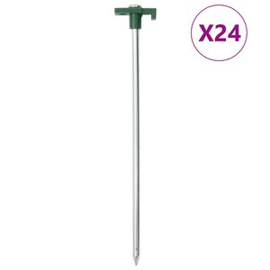 vidaXL Klinovi za &scaron;ator 24 kom 25 cm 7 mm od pocinčanog čelika i PP-a