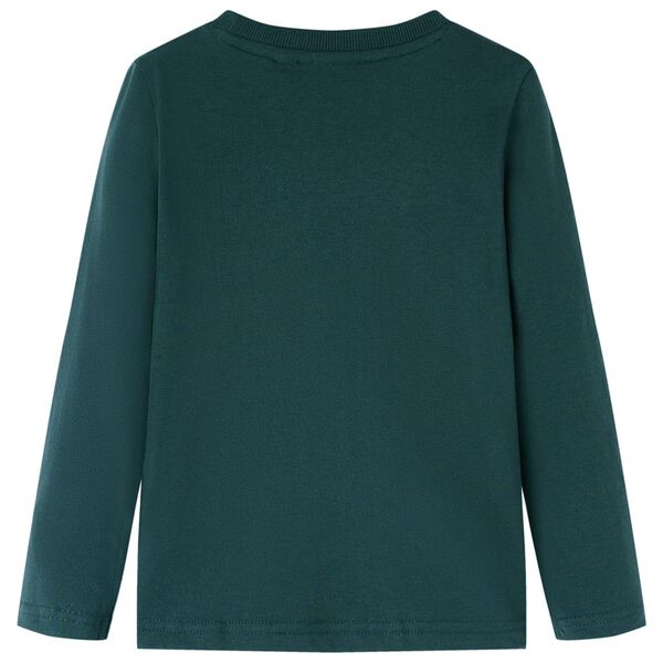 Dječja majica dugih rukava tamnozelena 140
