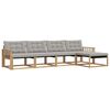 vidaXL Set vanjskih sofa 5 kom. Bijela i svjetlosiva
