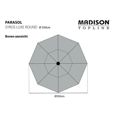 Madison suncobran Syros Luxe 350 cm okrugli smeđe-sivi