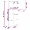 vidaXL Zidni TV ormari Zidne 2 pcs Umjetnički hrast 40,5 x 30 x 90 cm