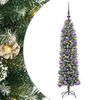 vidaXL Umjetno vitko božićno drvce Zelena i bijela 120 cm
