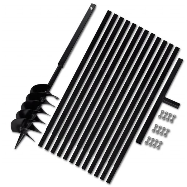 Ručna burgija za zemlju sa ručkom 150 mm i produžnom cijevi 13 m čelik