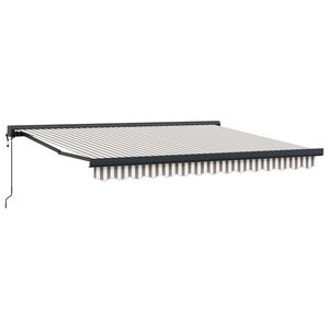 vidaXL Povlačivi tende Svijetlo siva i bijela. 500 &times; 300 cm