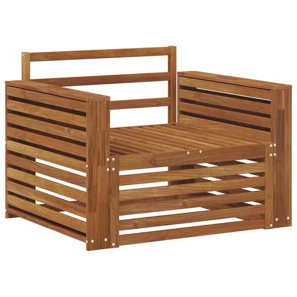 vidaXL 2 Komad Sofa s naslonima Čvrsto drvo akacije Prirodna