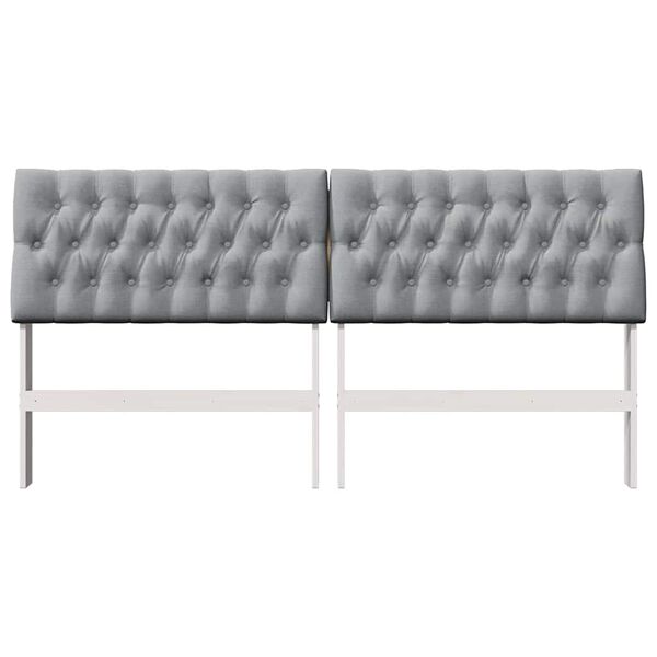 vidaXL Tapecirani uzglavlje Svijetlo siva 180 cm Čvrsto borovo drvo