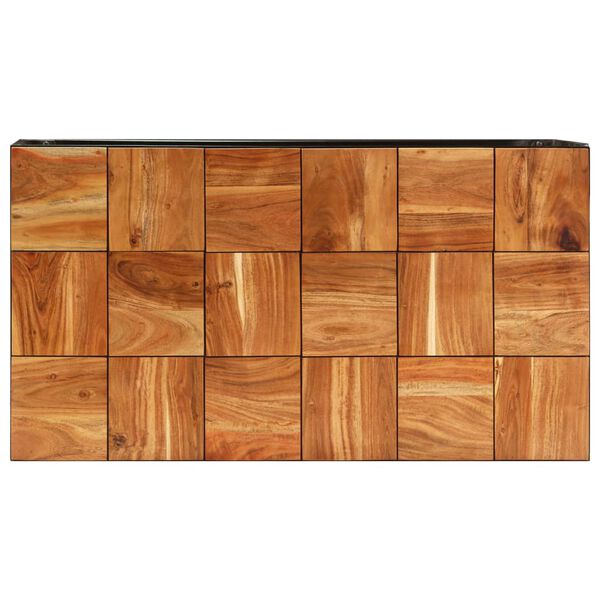 vidaXL Stolić za kavu 110 x 60 x 40 cm od bagremovog drva i čelika