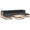vidaXL 7-dijelni set vrtnih sofa s jastucima od masivne borovine