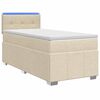 vidaXL Boxspring krevet s madracem Krem 80 x 200 cm Tkanina
