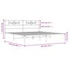 vidaXL Metalni okvir za krevet s uzglavljem bijeli 183x213 cm