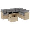vidaXL 7-dijelni set vrtnih sofa od poliratana s jastucima bež