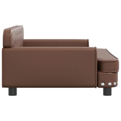 vidaXL Dječja fotelja smeđa 90x53x30 cm od umjetne kože