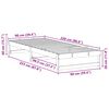 vidaXL Krevetna konstrukcija Smeđa 90 x 220 cm Čvrsto borovo drvo
